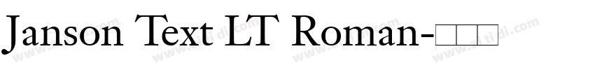 Janson Text LT Roman字体转换